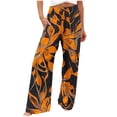 thumbnail image 1 of Edvintorg Wide Leg Pants Woman Vintage Printing Flowy Pants High Waisted Casual Loose Palazzo Pants with Pockets Womens Trousers, 1 of 5