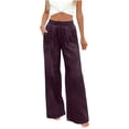thumbnail image 1 of Edvintorg Wide Leg Pants for Women Stretch Denim High Waist Loose Trousers Plus Size Fashion Business Work Casual Pants with Pocket, 1 of 8