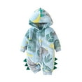 thumbnail image 1 of Edvintorg Winter Baby Clothes Unisex 0-18 Months Baby Boy Romper Cute Dinosaur Printed Long Sleeve Warm Hooded Plush Rompers Jumpsuit Button Infant Girls Outfits, 1 of 8