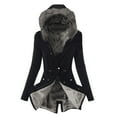 thumbnail image 1 of Edvintorg Winter Jackets for Women 2025 Ladies Lining Coat Womens Winter Warm Thick Long Jacket Hooded Overcoat with Button, 1 of 3