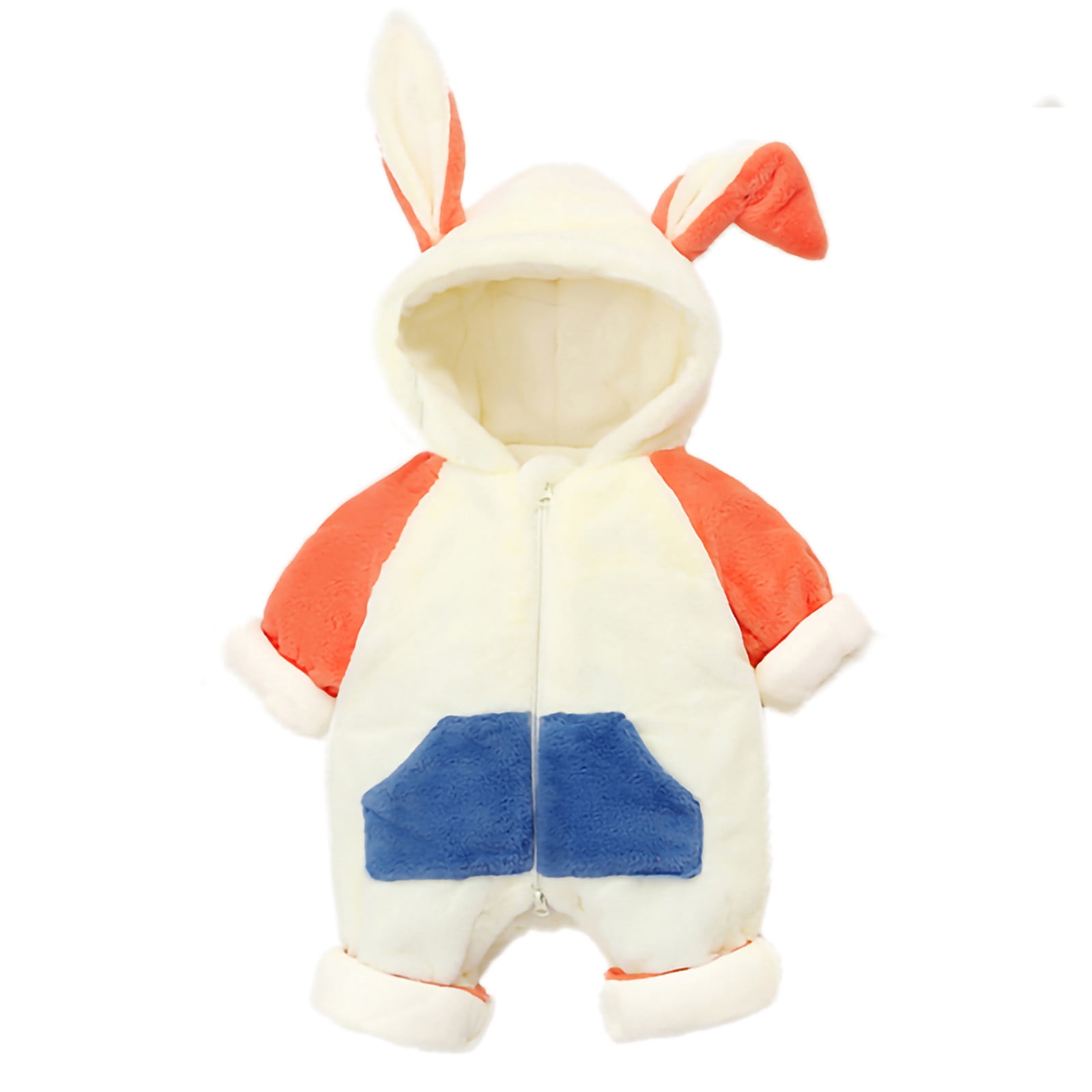 Off White Cute Ears Style Winter Baby Romper main image 0