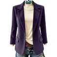 thumbnail image 1 of Edvintorg Women Blazer Corduroy Notch Lapel Business Casual Suit Jacket Long Sleeve Open Front Blazers Women Fashion Purple S, 1 of 9