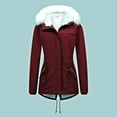 thumbnail image 1 of Edvintorg Women Coats Winter Solid Color Thickened Plush Cotton Plush Collar Coat Jacket Warm Plush Coat Long Sleeve, 1 of 7