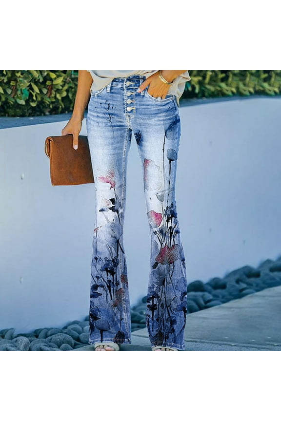Women Denim Jeans High Waist Stretch Skinny Pants Sexy Elegant Woman Flare Pants Jean Casual Plus Size Clothes Femme Trousers Streetwear Retro Jeans S-5Xl