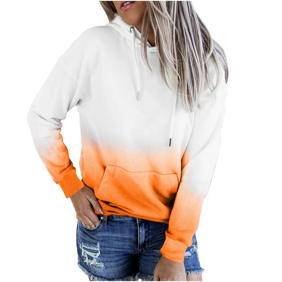 Edvintorg Women Hoodies and Sweatshirts 2025 Fall Fashion Womens Casual Print Long Sleeve Hooded Sweatshirt Loose Lightweight Pullover Tops