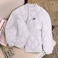 thumbnail image 1 of Edvintorg Women Jacket Winter 2025 Fashion Round Neck Plaid Thickened Buttons Cotton Jacket with Warm Plush Jacket, 1 of 3