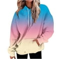 thumbnail image 1 of Edvintorg Women'S Fashion Hoodies & Sweatshirts Long Sleeve Gradient Printed Casual Hooded Sweatshirts Hip Hop Pullover Tops with Pockets, 1 of 4