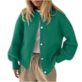 thumbnail image 1 of Edvintorg Women's 2026 Fall Cardigan Sweaters Long Sleeve Button Down Crew Neck Open Front Knit Tops Business Dressy Casual Fashion Clothing, 1 of 7