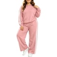 thumbnail image 1 of Edvintorg Women's Athletic Clothing Sets Fall Fashion 2 Piece Outfits Long Sleeve Hooded Sweatshirt Pants Sweat Set Plus Size Sweatsuits, 1 of 5