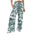 thumbnail image 1 of Edvintorg Women's Boho Palazzo Pants Wide Leg Lounge Pants Casual Printing Elastic Waist Comfortable Straight Loose Pants with Pockets, 1 of 5