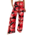 thumbnail image 1 of Edvintorg Women's Boho Palazzo Pants Wide Leg Lounge Pants Casual Printing Elastic Waist Comfortable Straight Loose Pants With Pockets, 1 of 5