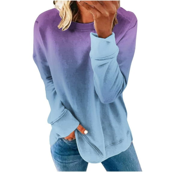 Edvintorg Women's Crewneck Sweatshirt Long Sleeve Casual Pullover Cute Lightweight Loose Tops Fall Sweatshirts for Women
