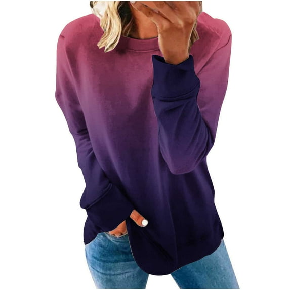Edvintorg Women's Crewneck Sweatshirt Long Sleeve Casual Pullover Cute Lightweight Loose Tops Fall Sweatshirts for Women