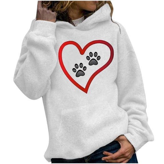 Edvintorg Women's Fashion Hoodies & Sweatshirts Clearance Cute Print Long Sleeve Casual Lightweight Pullover Tops Fall Sweatshirts For Women 2024