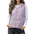 thumbnail image 1 of Edvintorg Women's Fleece Lined Waistcoat Winter Sleeveless Vest Casual Outerwear with Pockets Plus Size Womens Clothing, 1 of 8