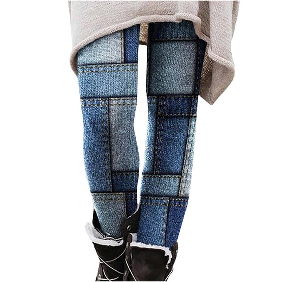 Edvintorg Women's Leggings Plus Size Fashion Worsted Printing Slim Skinny Leggings Lounge Pants for Workout, Yoga, Running Fall Winter Clothes