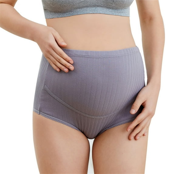 Edvintorg Women's Maternity High Waist Underwear Pregnancy Seamless Soft Belly Support Panties Over Bump Plus Size Maternity Clothes