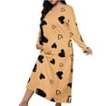 thumbnail image 1 of Edvintorg Women's Nightgown Long Sleeve Sleepshirt Long Loungewear Casual Maxi Lounge Dress House Dresses Plus Size Nightgowns for Women, 1 of 3