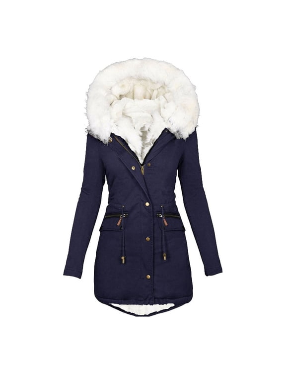 Women's Oversized Jacket with Zipper Comfy Stylish Stitching Long Sleeve Winter Warm Coats Casual Long Outwears