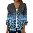 thumbnail image 1 of Edvintorg Women's Shirts 3/4 Sleeve Fashion Printed Casual Button Cardigan Jacket Fall 2025 Womens Tops and Blouses, 1 of 7