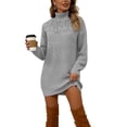 thumbnail image 1 of Edvintorg Women's Sweaters with Tassel Winter Turtleneck Long Sleeve Long Sweater Knitted Business Casual Fall Clothes for Women Plus Size, 1 of 3