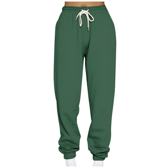 Edvintorg Women's Sweatpants High Waist Sporty Gym Athletic Jogger Pants Lounge Trousers Casual Plus Size Baggy Pants With Drawstring On Clearance