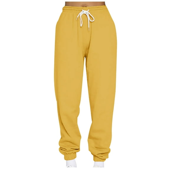 Edvintorg Women's Sweatpants High Waist Sporty Gym Athletic Jogger Pants Lounge Trousers Casual Plus Size Baggy Pants With Drawstring On Clearance