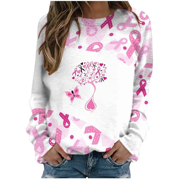Edvintorg Women's Sweatshirts Clearance Fashion Women's Casual Long Sleeve Round Neck Printed Pullover Female Ladies Sweatshirt Tracksuit For Women