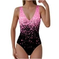thumbnail image 1 of Edvintorg Womens Bathing Suits Tummy Control One Piece Swimsuit Deep V Neck Backless Swimwear with Padded Bra Summer Monokini, 1 of 5