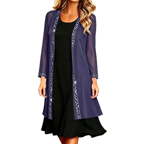 Edvintorg Womens Cardigan Lightweight Chiffon Long Cardigans Long Sleeve Open Front Casual Loose Cardigan Plus Size Women's Clothing Purple S-3XL