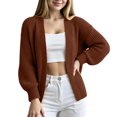 thumbnail image 1 of Edvintorg Womens Cardigan Long Sleeve Casual Sweater Fall Winter Open Front Knit Cardigans Women's Clothing Red S-XL, 1 of 6