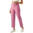 thumbnail image 1 of Edvintorg Womens Cargo Pants with Pockets High Waisted Hiking Trouser Outdoor Casual Athletic Pant Clothes Women Pink S-2XL, 1 of 9