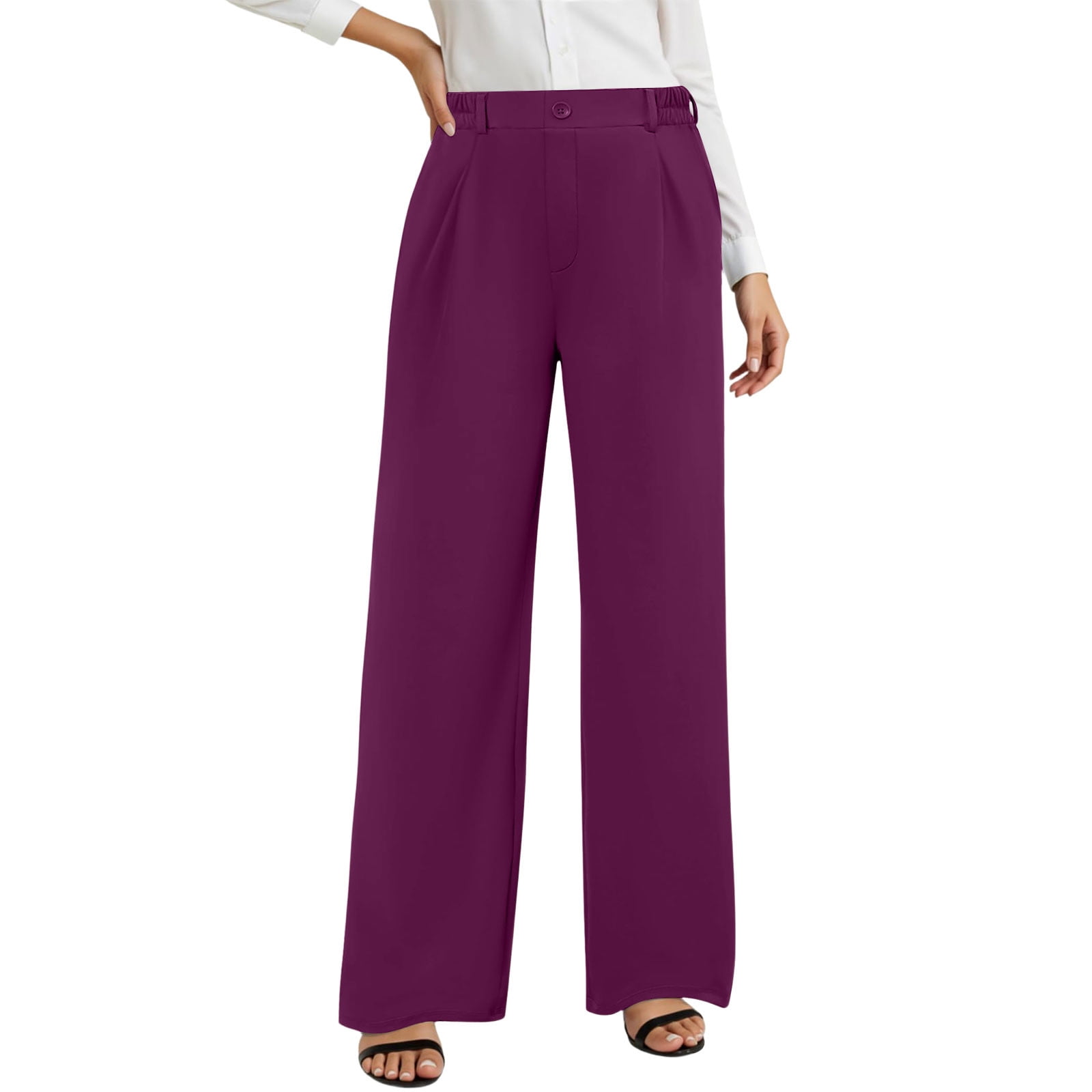 ladies purple dress pants Indochino Women's Custom Milano Plum Purple Pants