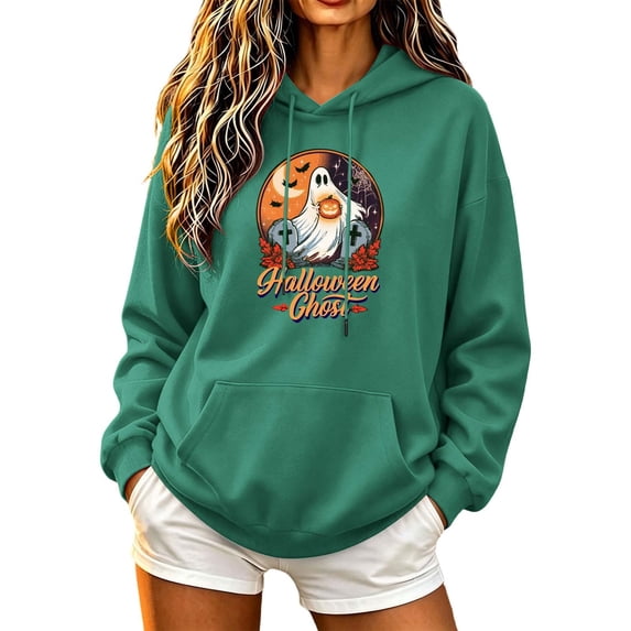 Edvintorg Womens Hoodies Loose Hooded Sweatshirt Long Sleeve Casual Pullover Sweat Shirts with Pocket Women's Clothes S-2XL Army Green