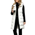 thumbnail image 1 of Edvintorg Womens Long Puffer Vest Hooded Sleeveless Waistcoat Winter Quilted Coats Warm Zip up Padded Outerwear Plus Size Womens Clothing, 1 of 6