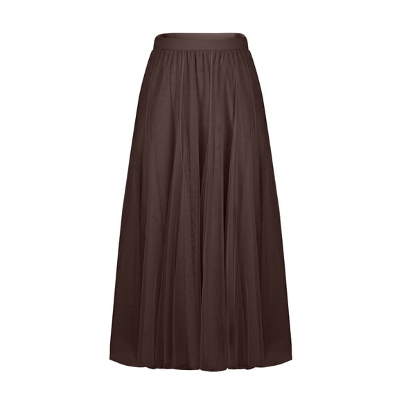 Edvintorg Womens Maxi Skirt Fashion Clothing High Waisted Casual Chiffon Skirts Summer Vacation Beach Pleated A-Line Long Skirt