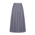 thumbnail image 1 of Edvintorg Womens Maxi Skirt Fashion Clothing High Waisted Casual Chiffon Skirts Summer Vacation Beach Pleated A-Line Long Skirt, 1 of 6