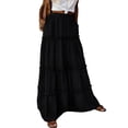 thumbnail image 1 of Edvintorg Womens Skirts with Pockets Summer Flowy Boho Maxi Skirt A-Line Ruffle Elastic High Waisted Beach Long Skirts, 1 of 9