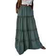 thumbnail image 1 of Edvintorg Womens Skirts with Pockets Summer Flowy Boho Maxi Skirt A-Line Ruffle Elastic High Waisted Beach Long Skirts, 1 of 9