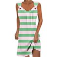 thumbnail image 1 of Edvintorg Womens Summer Dresses Fashion Stripe Printing Sleeveless Casual Beach Tank Dresses Sundress V-Neck Comfort T-Shirt Dress, 1 of 5