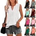 thumbnail image 1 of Edvintorg Womens Summer Tank Tops V Neck Workout Loose Fit Blouses Spring Fashion Outfits Beach Vacation Casual Sleeveless Shirts, 1 of 8