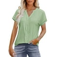 thumbnail image 1 of Edvintorg Womens Summer Tops Short Sleeve Dressy Casual Business Work Blouses Office Shirts Women Blouses, 1 of 7