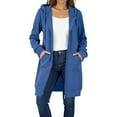 thumbnail image 1 of Edvintorg Womens Sweatshirt Solid Color Pocket Hooded Long Sweatshirts with Zipper Fashion 2025 Trendy Long Sleeve Jackets Winter Clothing, 1 of 8