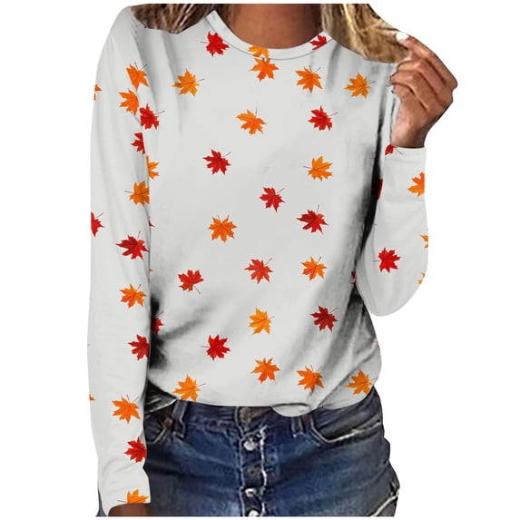 Edvintorg Womens Tops Dressy Casual Long Sleeve Plus Size Tops Cute Shirts Lightweight Crew Neck Basic Pullover Work Blouses