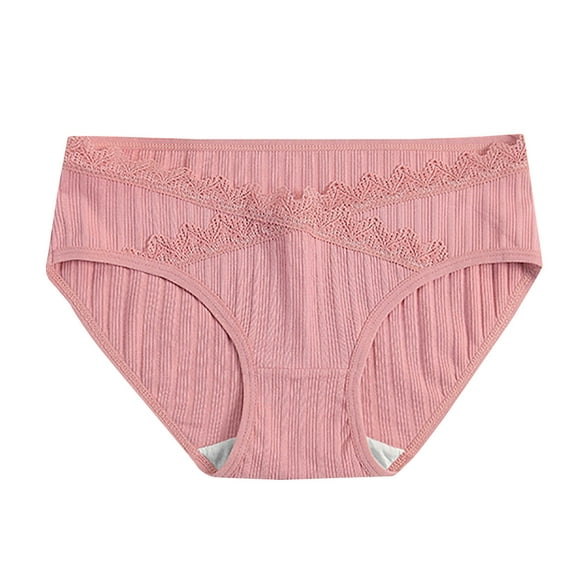 Edvintorg Womens Underwear, Soft Cotton Elastic Waist Breathable Solid Color Briefs Panties for Women Plus Size Maternity Underwear