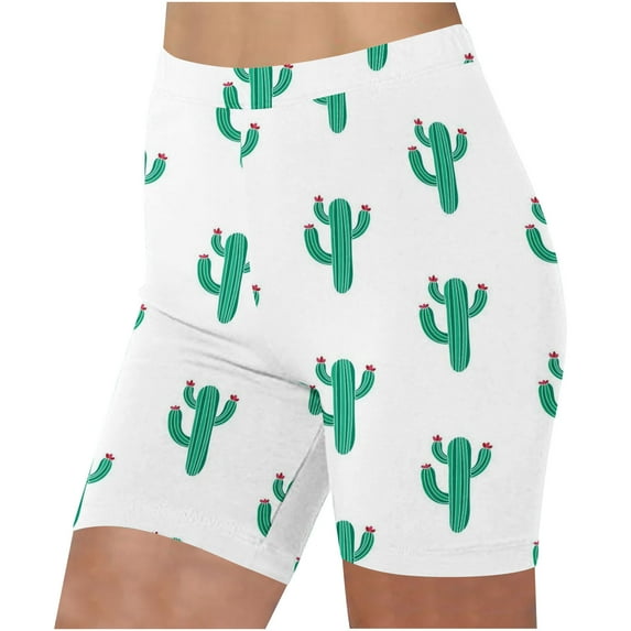 Edvintorg biker shorts women Women Basic Slip Bike Shorts Compression Workout Leggings Yoga Shorts Pants Summer Athletic Shorts White L
