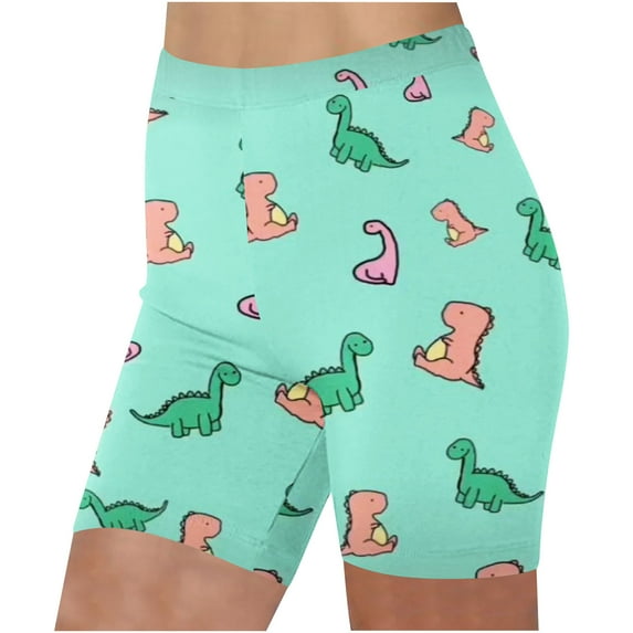 Edvintorg biker shorts women high waist Women Basic Slip Bike Shorts Compression Workout Leggings Yoga Shorts Pants Green XL