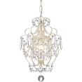thumbnail image 1 of Edvivi Amorette Mini Chandelier Crystal Chandeliers, 1 Light Modern Elegant Glam Ceiling Light Fixture Ivory, Adjustable Hanging Lighting for Closet, Bedroom, Girls Room, Kitchen Island, 1 of 9