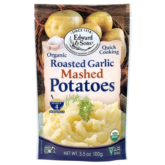 Edward And Sons Organic Mashed Potatoes Roasted Garlic, 3.5 Oz