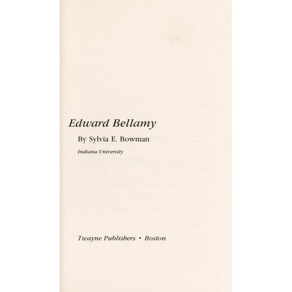 Pre-Owned Edward Bellamy 9780805774603